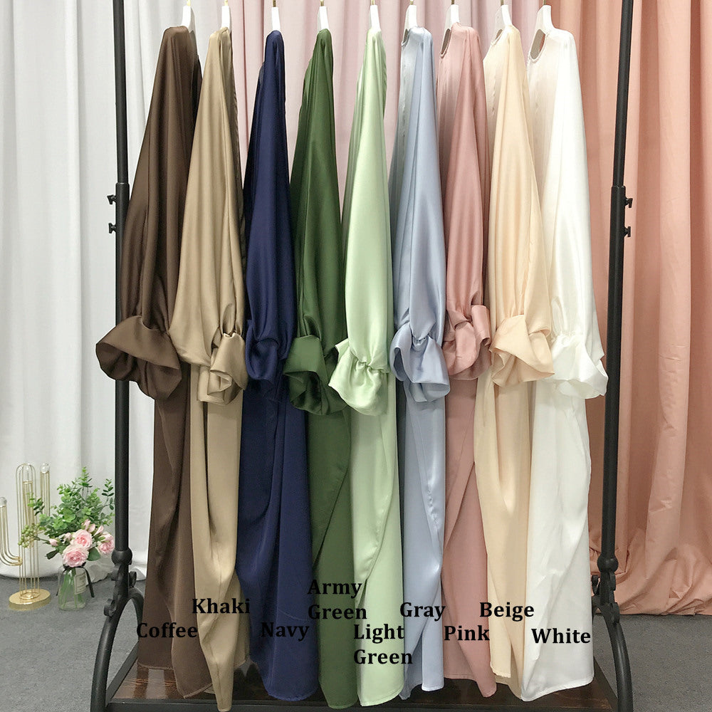 #490 lady's women dress open abaya black navy white