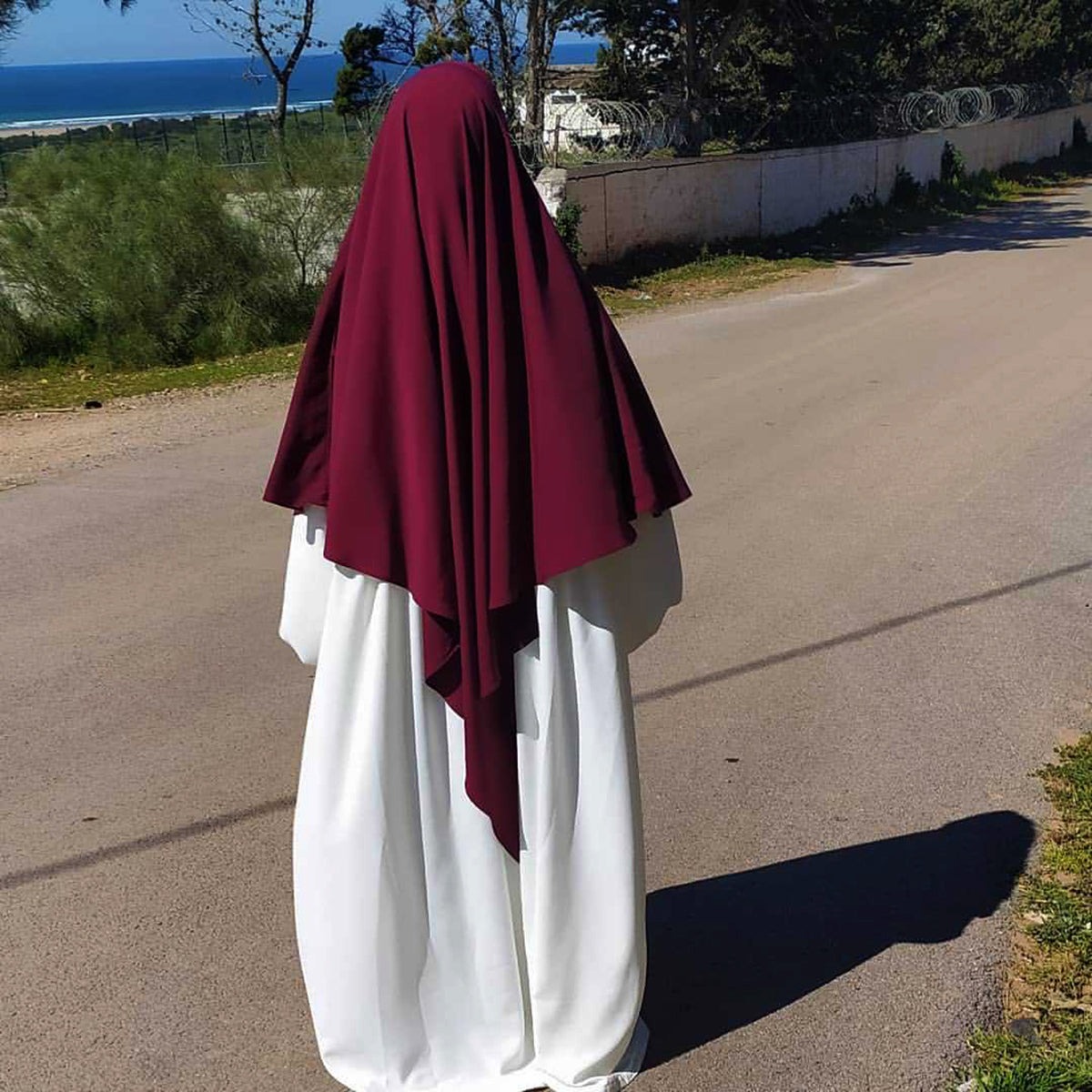 #901 khimar 1 layers khimar chiffon