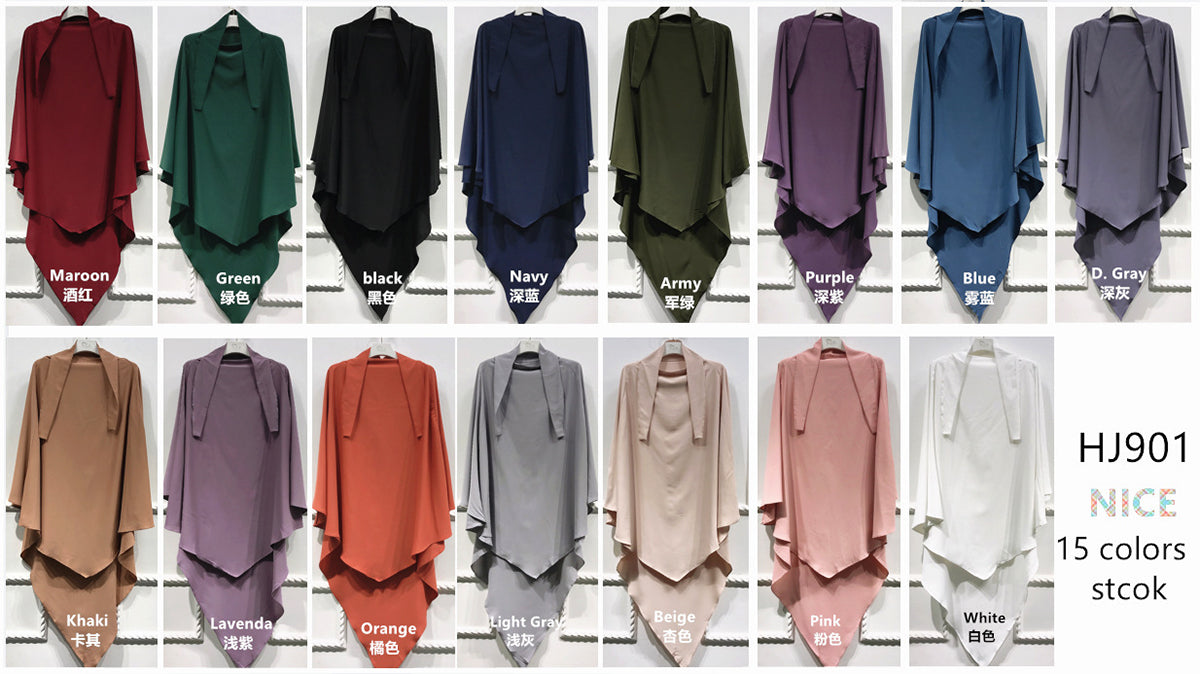 #901 khimar 1 layers khimar chiffon