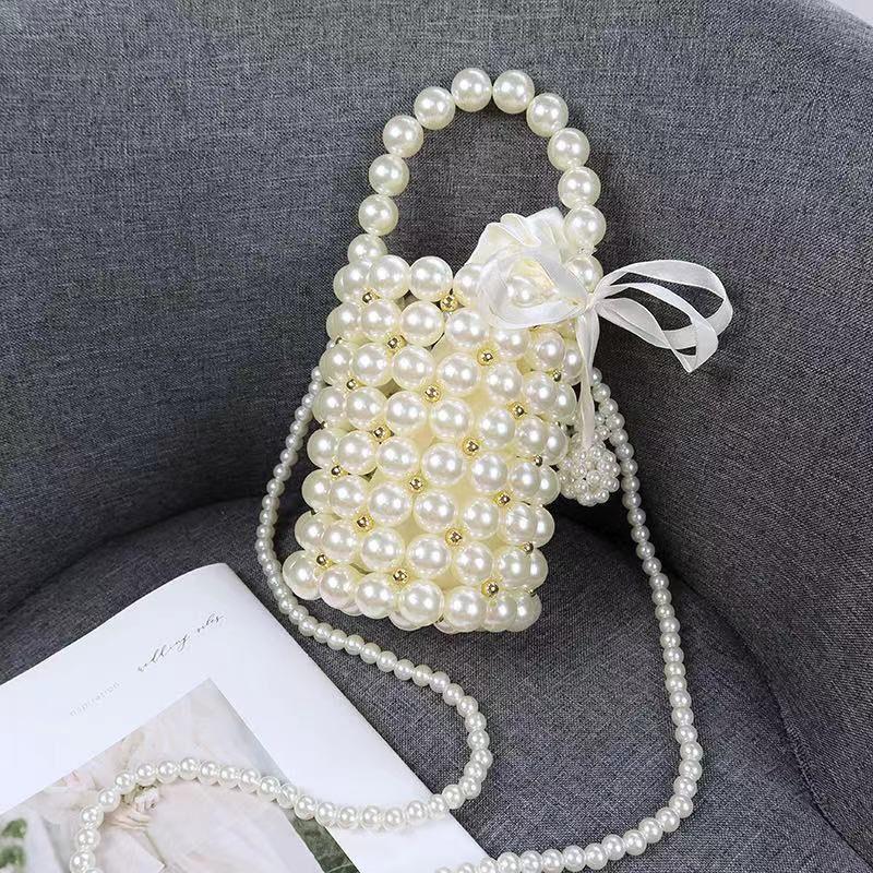 #002 beautifully lady pearl handbag handmake bag