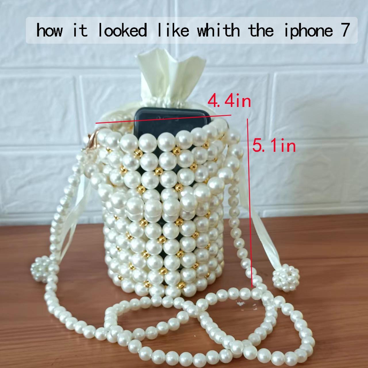 #002 beautifully lady pearl handbag handmake bag