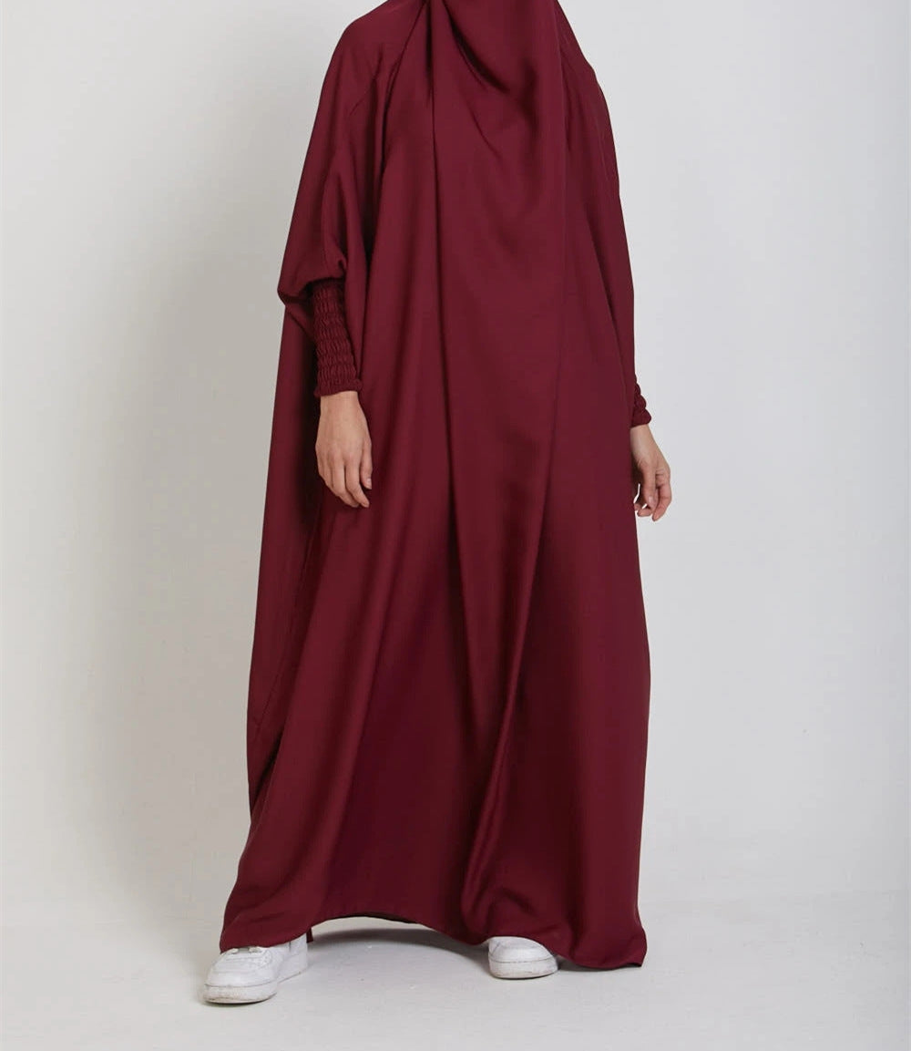 #484 abaya woman lady 1 piece Jilbab with eleastic cuffs