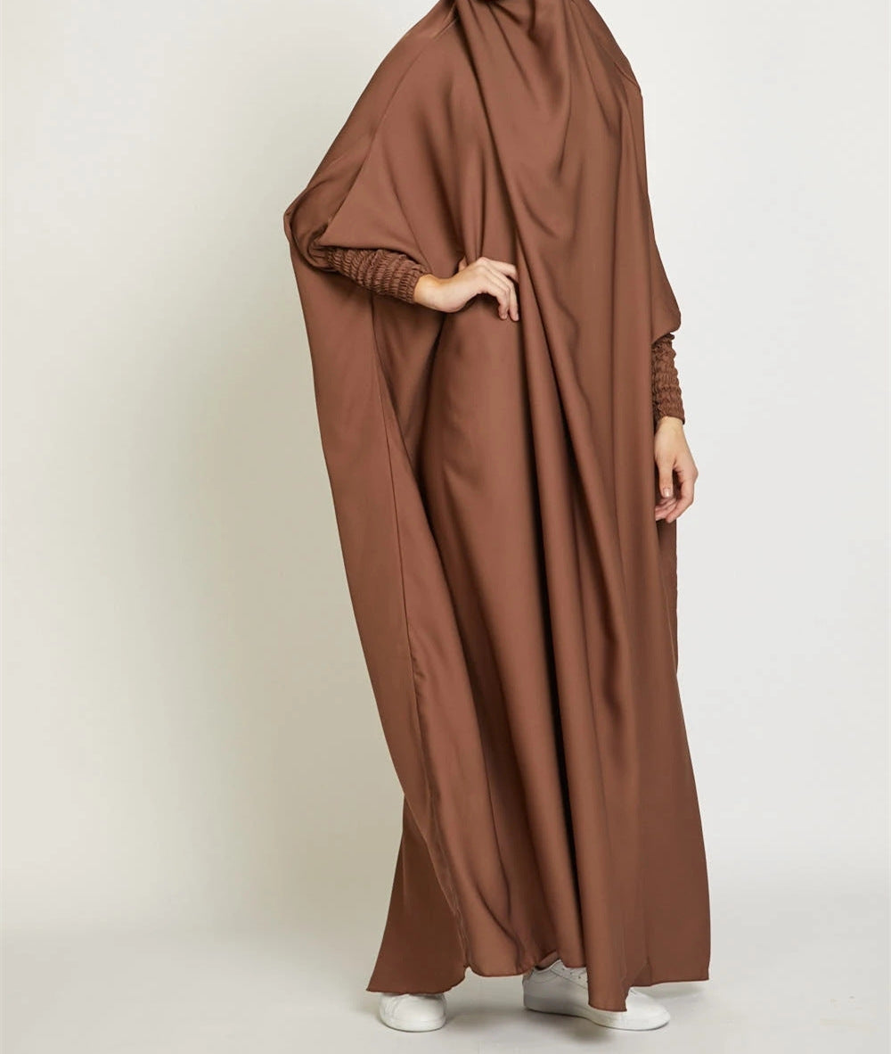 #484 abaya woman lady 1 piece Jilbab with eleastic cuffs