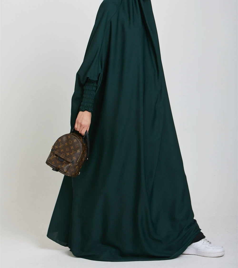 #484 abaya woman lady 1 piece Jilbab with eleastic cuffs