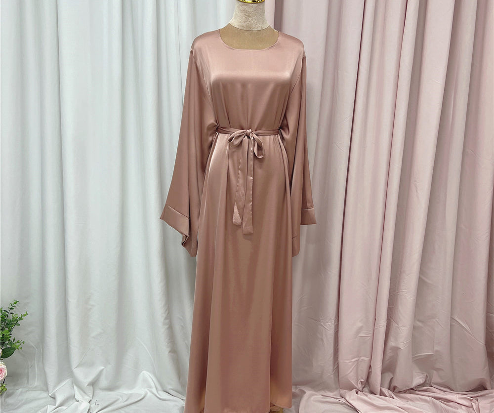 #503 stain closed abaya with pocket