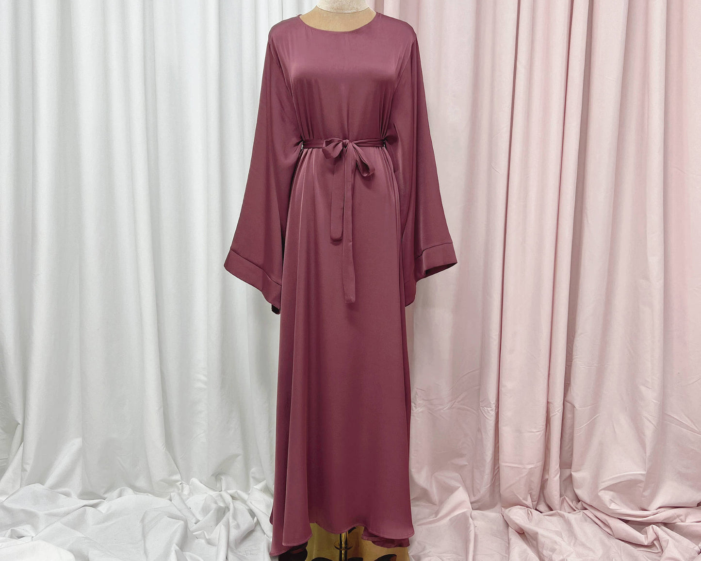 #503 stain closed abaya with pocket