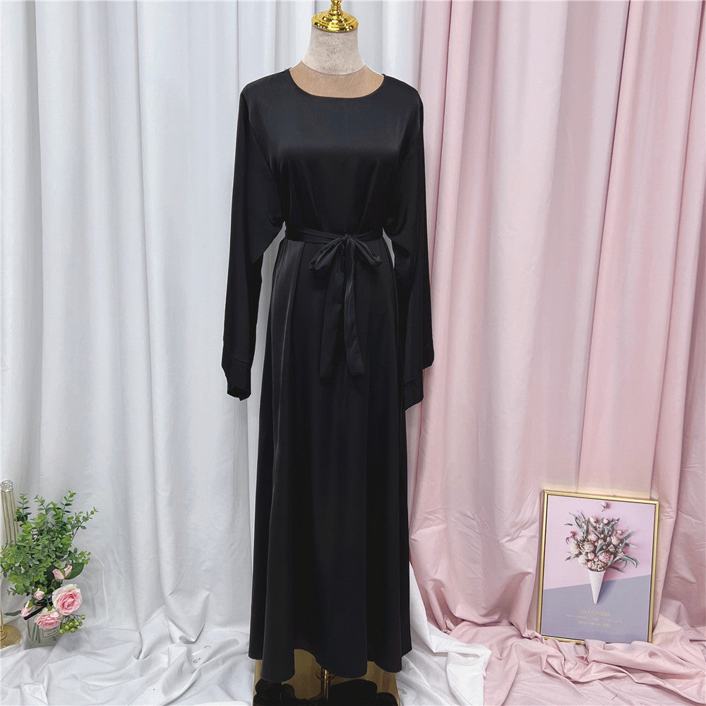 #503 stain closed abaya with pocket