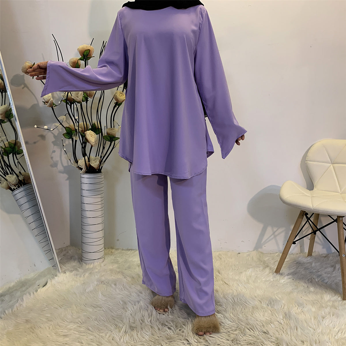 #2272 2PCS Women Casual Suit Top+Pant