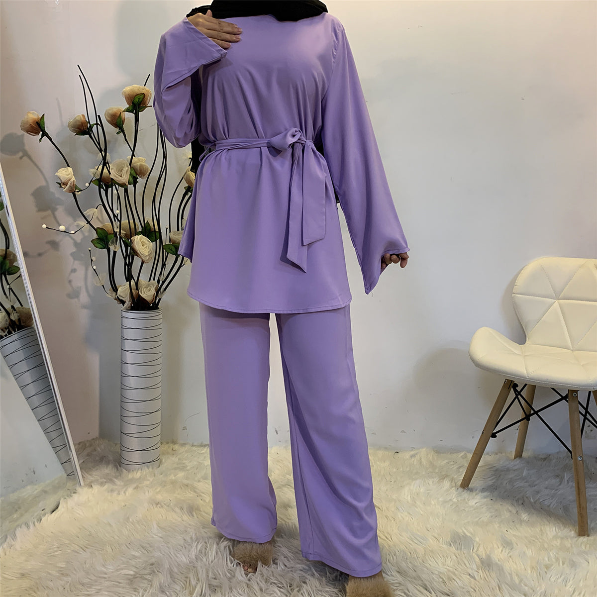 #2272 2PCS Women Casual Suit Top+Pant