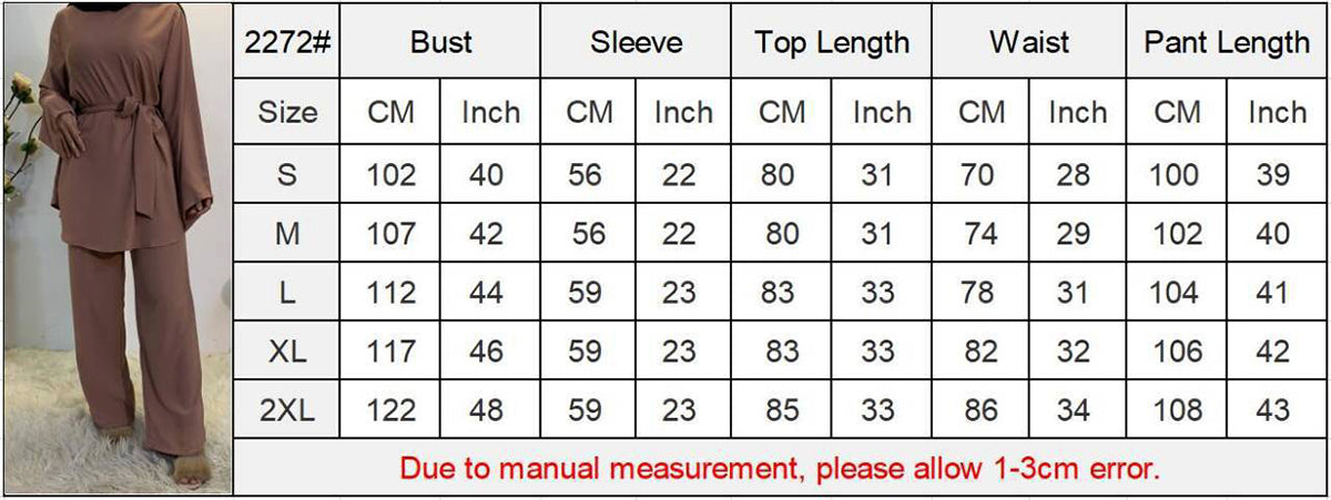 #2272 2PCS Women Casual Suit Top+Pant