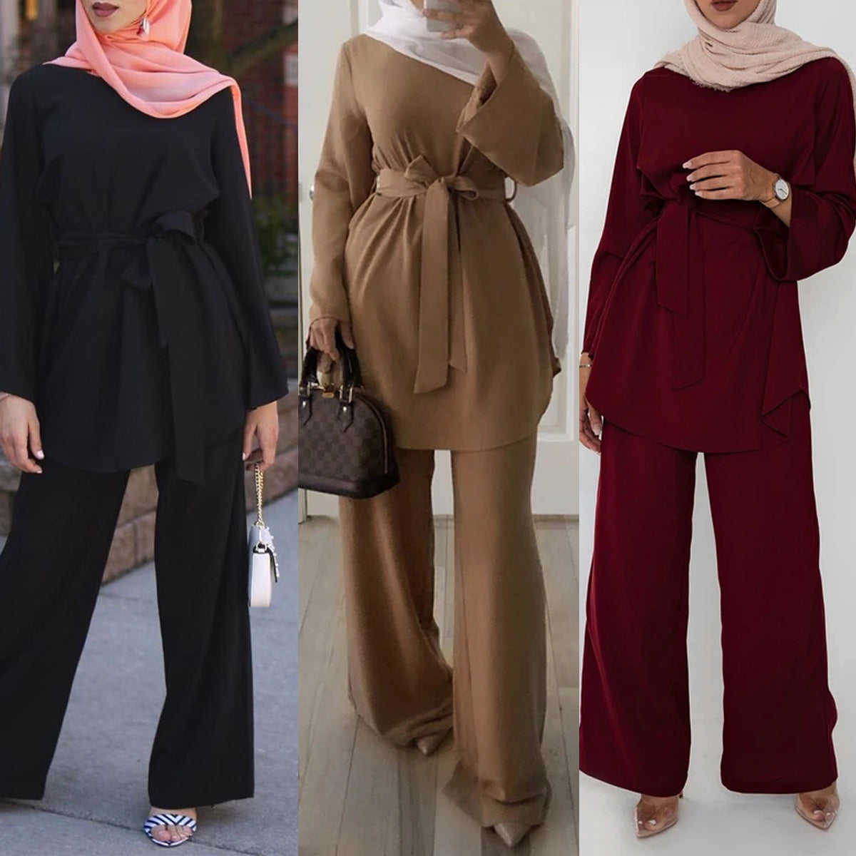 #2272 2PCS Women Casual Suit Top+Pant