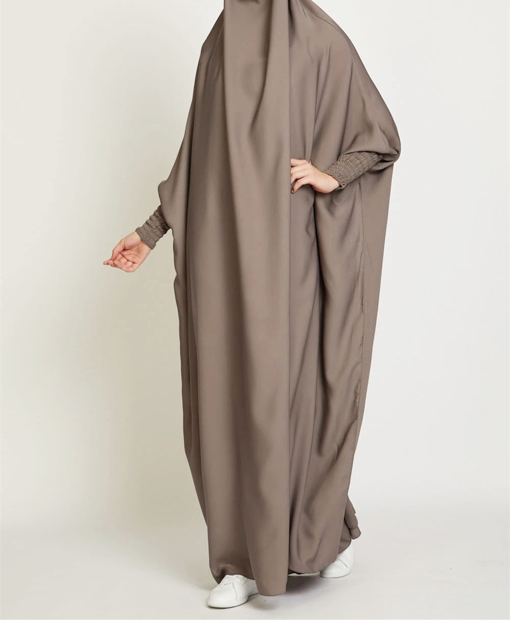 #484 abaya woman lady 1 piece Jilbab with eleastic cuffs