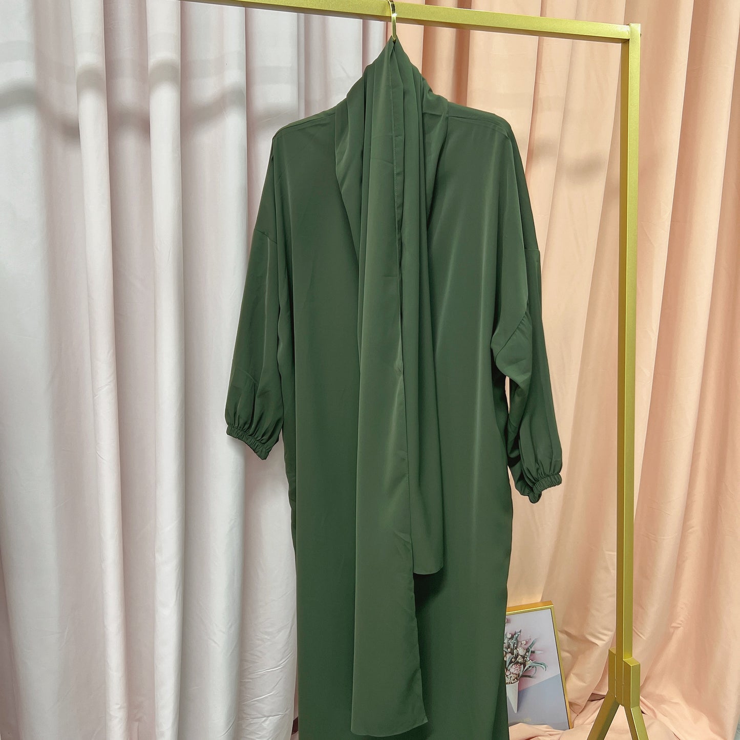 #499 nida abaya with attached hijab