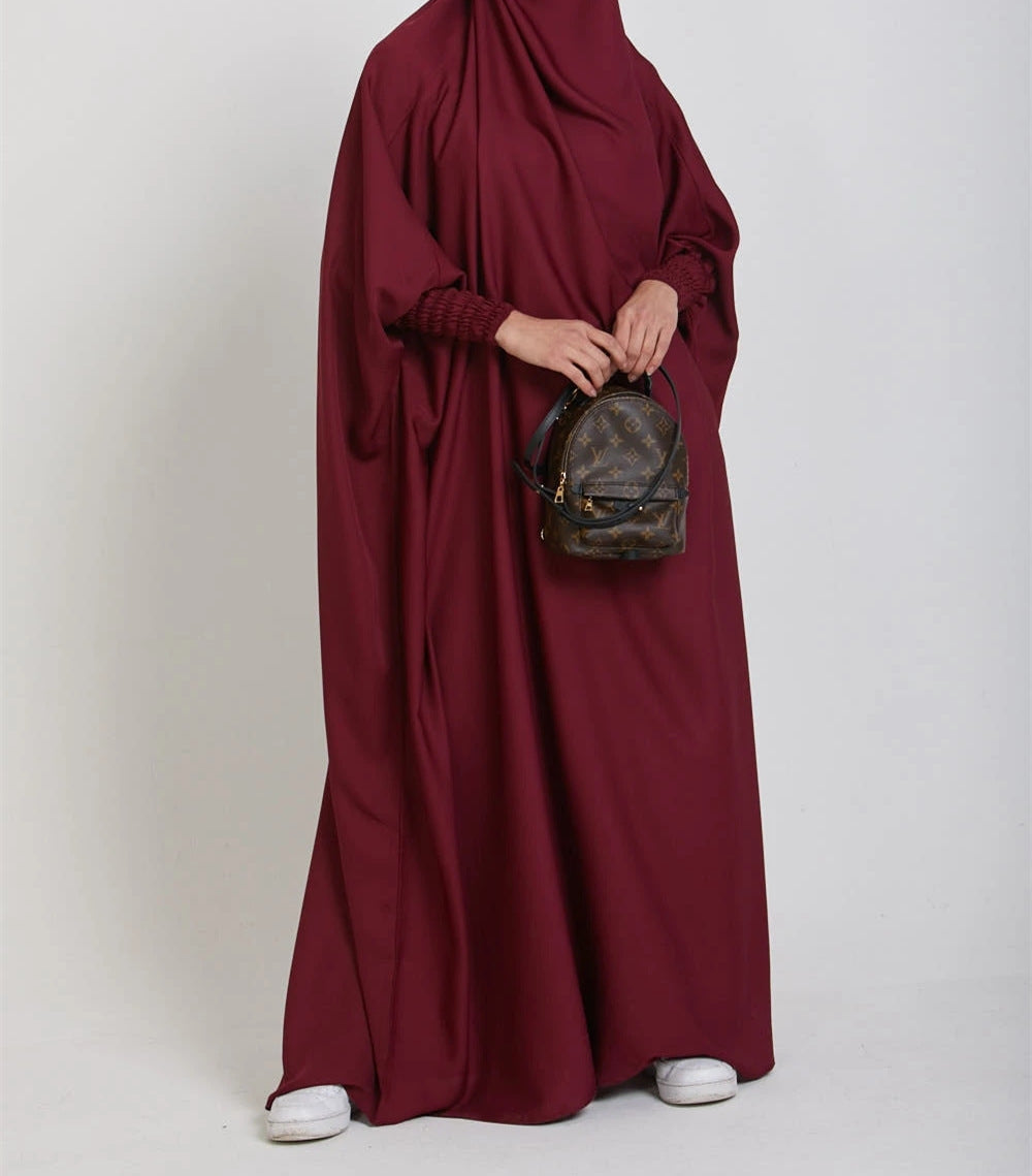 #484 abaya woman lady 1 piece Jilbab with eleastic cuffs