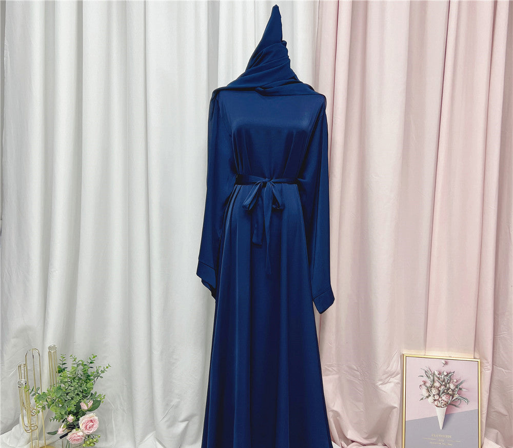 #503 stain closed abaya with pocket