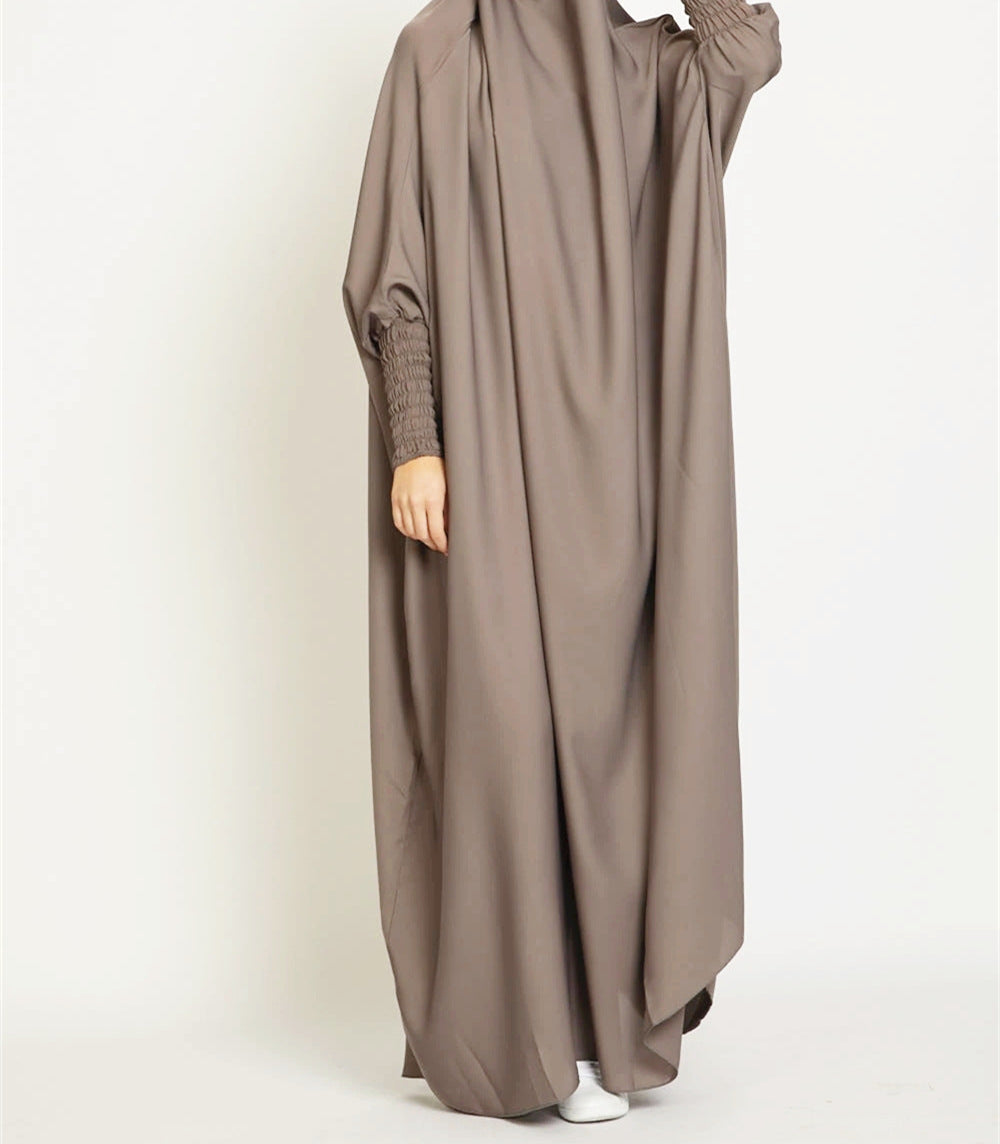 #484 abaya woman lady 1 piece Jilbab with eleastic cuffs