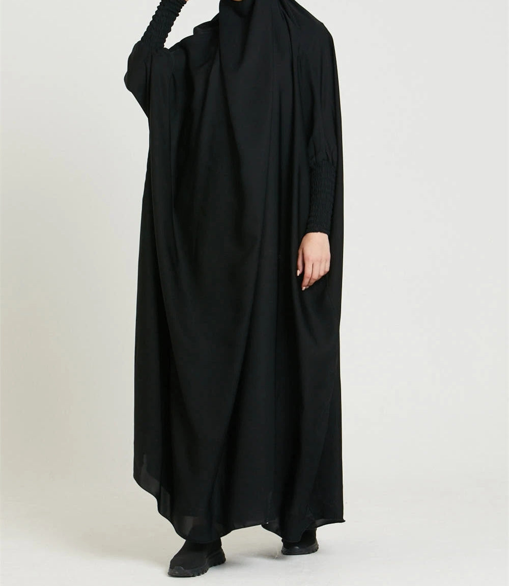 #484 abaya woman lady 1 piece Jilbab with eleastic cuffs