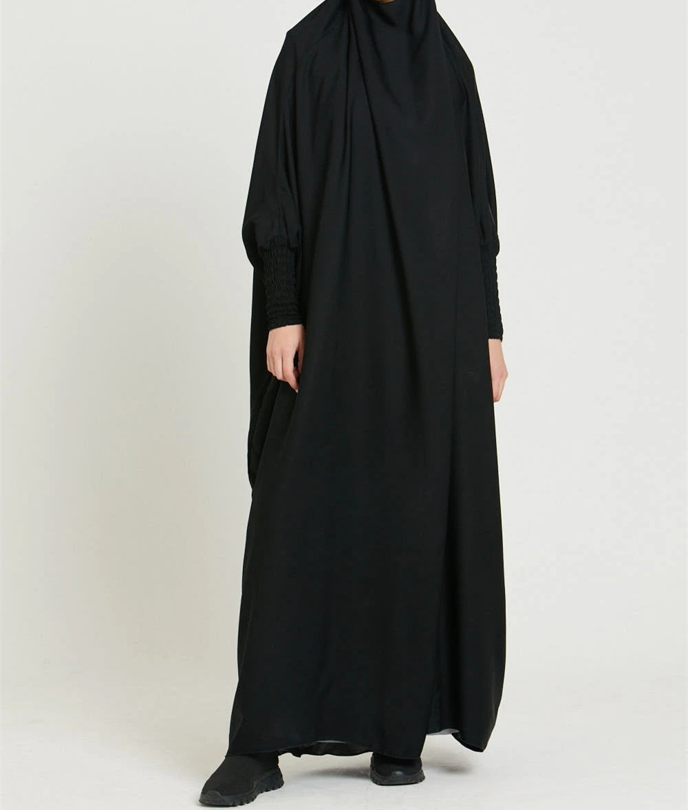 #484 abaya woman lady 1 piece Jilbab with eleastic cuffs