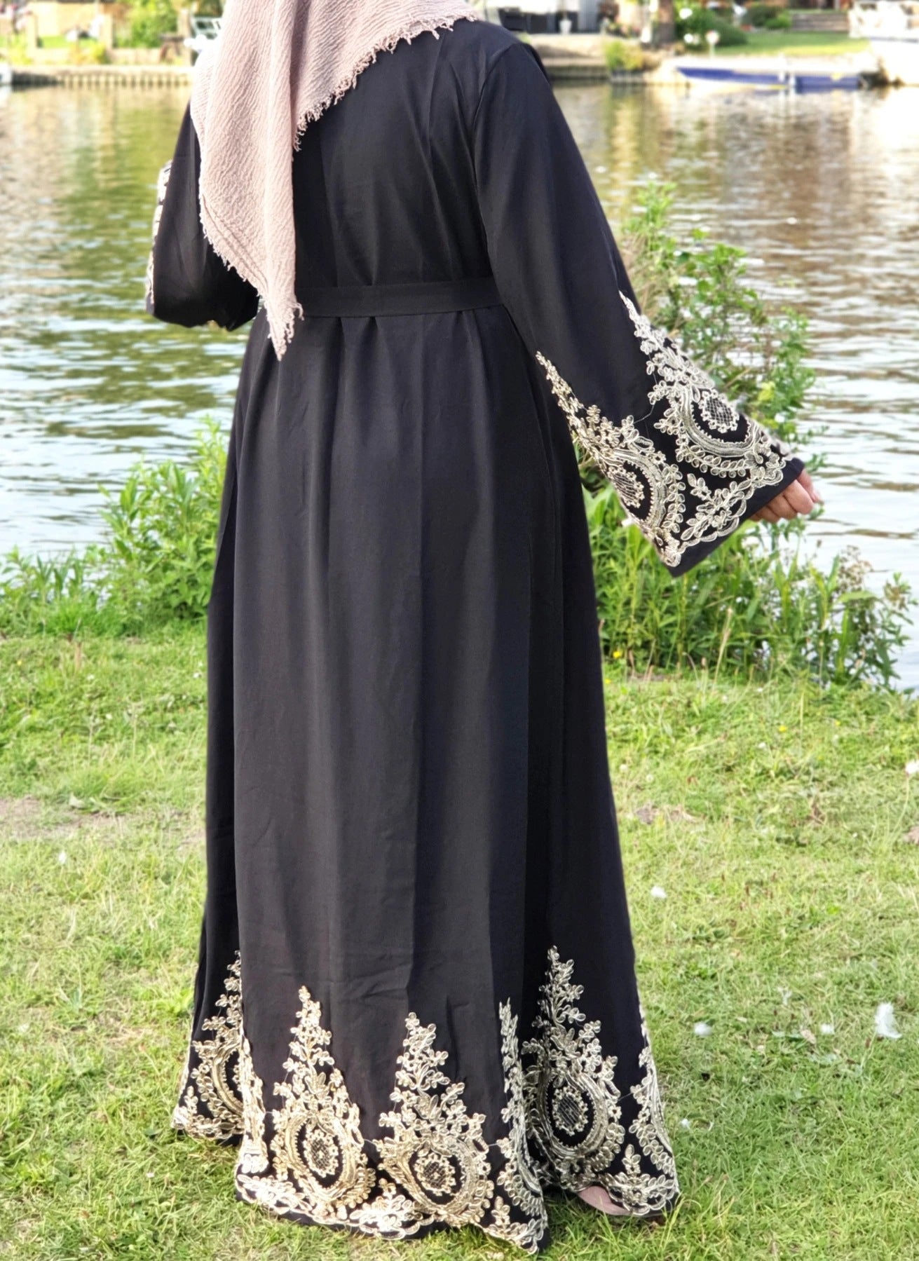 #1495 cardigan elegant long abaya