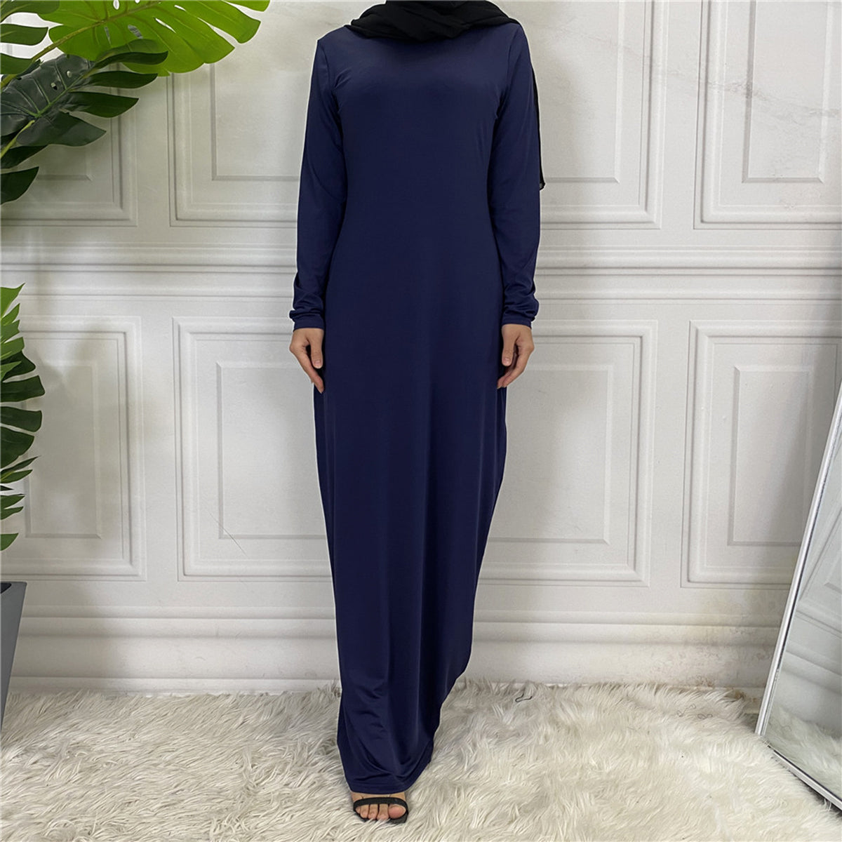 #61 muslim inner slip dress long sleeve