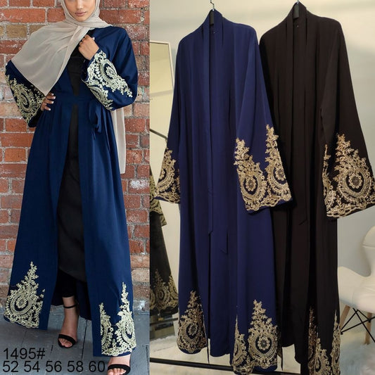 #1495 cardigan elegant long abaya